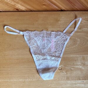 PINK Lace V String Thong
